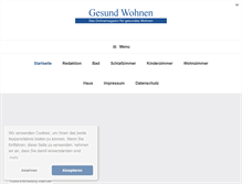 Tablet Screenshot of gesund-wohnen.com